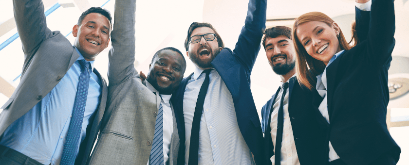 Employees celebrating (1)