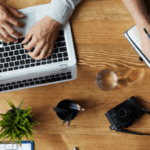 Laptops on table