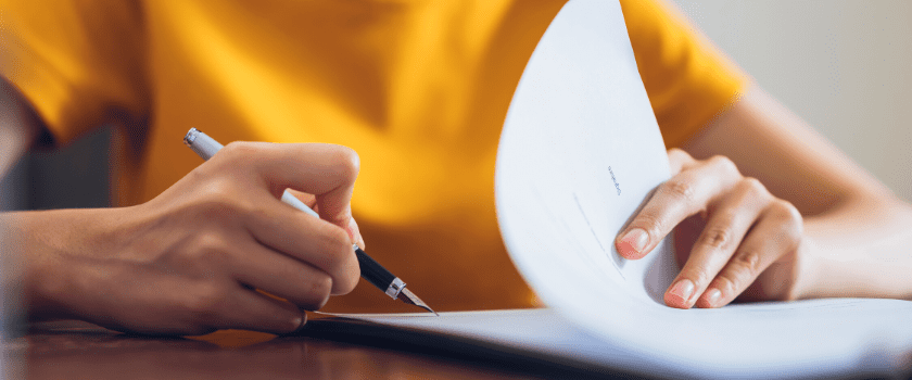 Filling out form