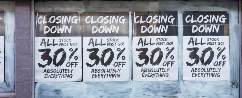 Closing down