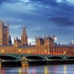 houses of parliament night